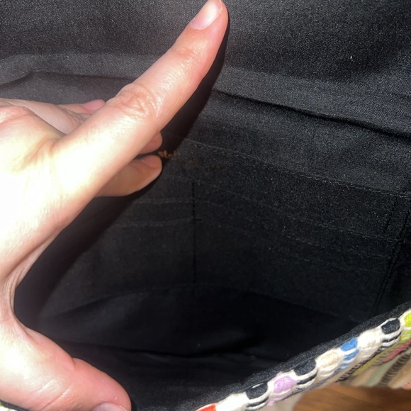 Stella & Dot Colorful Woven Envelope Clutch with Fringe - Picture 6 of 7